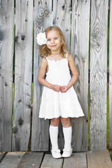 Naklejka premium portrait of a beautiful fashion little girl