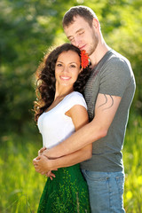 Fototapeta premium portrait of a beautiful couple in love