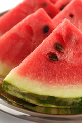 Fresh slices of watermelon, close up