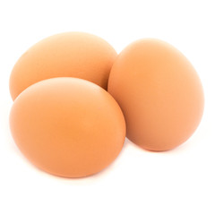 Group of egg isolated on white