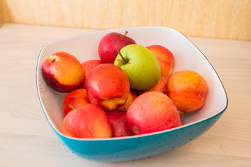 Fruits in the bown on table