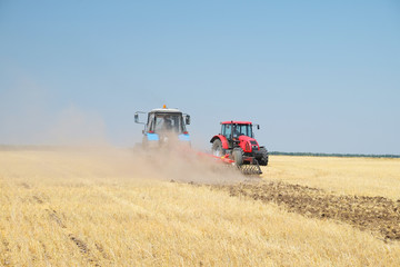 Obraz premium tractor with a plow