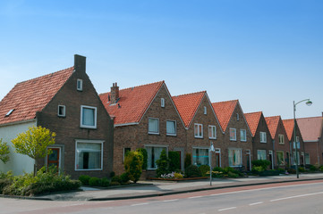 Fototapeta na wymiar linked houses in Volendam