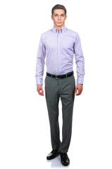 Man in fashion look isolated on white