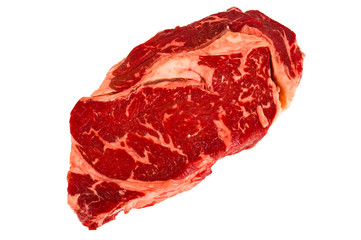 Obraz premium Ribeye steak isolated on white background