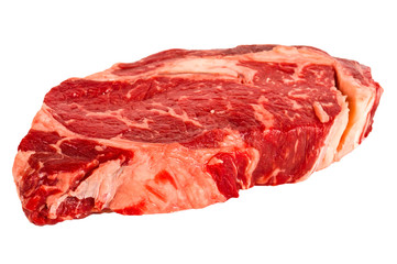 Ribeye steak isolated on white background