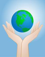 Care earth by our hand