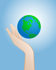 Care earth by our hand