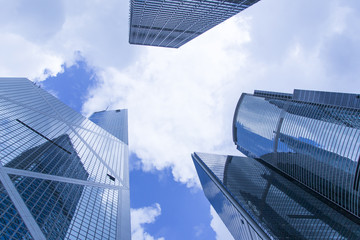 Fototapeta na wymiar Corporate Buildings in Hong Kong