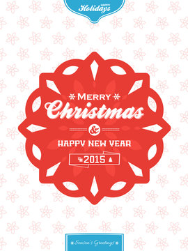 Christmas banner background red and blue portrait
