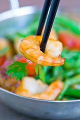 shrimps stir fry