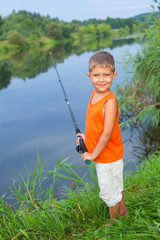 Little boy fishing