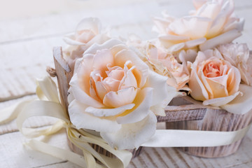 Postcard with elegant  flowers