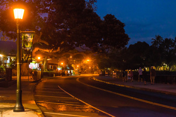 Street lights in Kailua Kona downtown