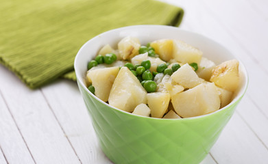 Potato and peas