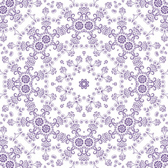 Seamless outline floral pattern