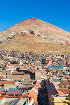 Cerro Rico over Potosi, Bolivia