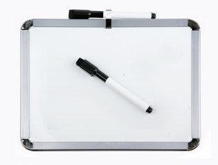 Empty whiteboard (magnetic board) isolated on white - 68624337