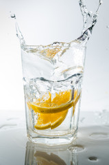 water splash in a glass