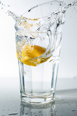 water splash in a glass