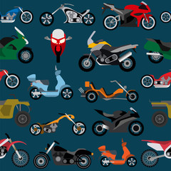 Motorcycles background, seamless