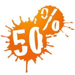 50 % sale orange