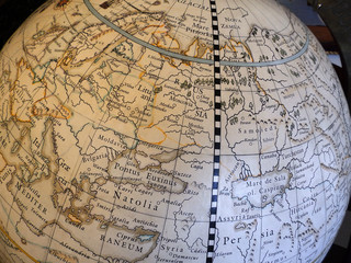 Close-up of vintage globe