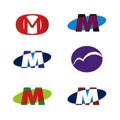 Letter M logo icon template element design