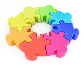 Colorful jigsaw puzzle