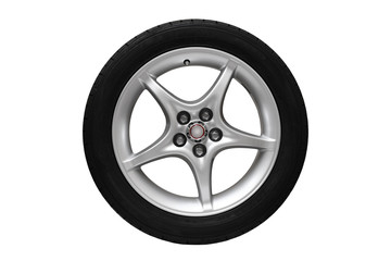 Obraz premium Car wheel isolated