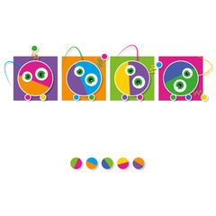 cute robots collection greeting card