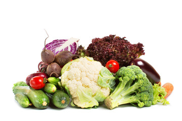 vegetables isolated on a white background