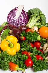 vegetables isolated on a white background