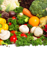 vegetables isolated on a white background