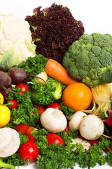 vegetables isolated on a white background