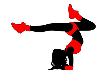 Dancing girl in colour