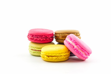 Sweet and colourful french macaroons or macaron, Dessert.