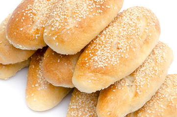 Heap of sesame buns