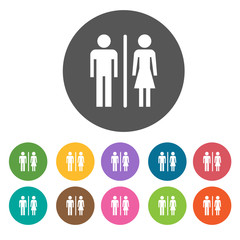 Toilet Sign Icons set. Illustration eps10