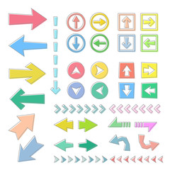 矢印 アイコン カラフル / vector eps10