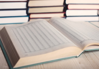 book with tables of numbers