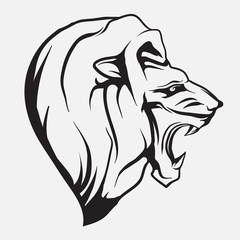 Lion head. Vector.