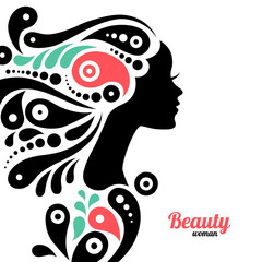 Beautiful woman silhouette