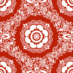 Ornamental seamless pattern with flowers.