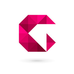Letter G mosaic logo icon design template elements.