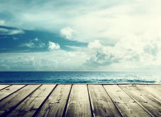 Photo sur Plexiglas Jetée tropical beach and wooden platform