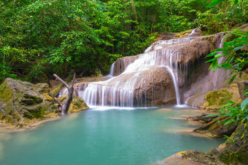 Erawan waterfall in Kanjanaburi Thailand