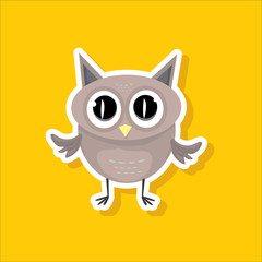 vector cartoon cute little owl