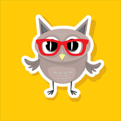 Fototapeta premium vector cartoon cute little owl