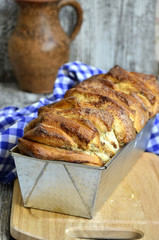 White bread with cinnamon.